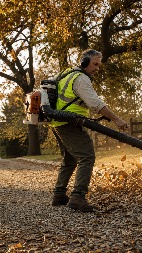 Clearing leaves