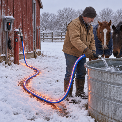 The hydrant to the horse trough