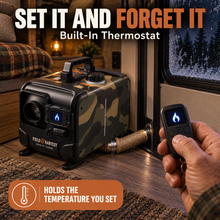 The Bunkhouse Diesel Heater - thermostat holds the temperature you set