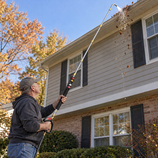 Second-story gutters