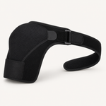 The Yeoman Rig compression shoulder support, black neoprene cap with adjustable chest strap and buckle