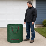 The Windrow Sack beside a standing adult for scale