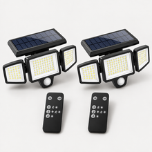Two Nightwatch Solar Lights with two wireless remote controls