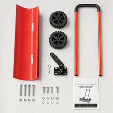 What's in the box: blade, wheels, handle, bracket and hardware