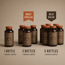 One bottle, three bottle and five bottle supply options