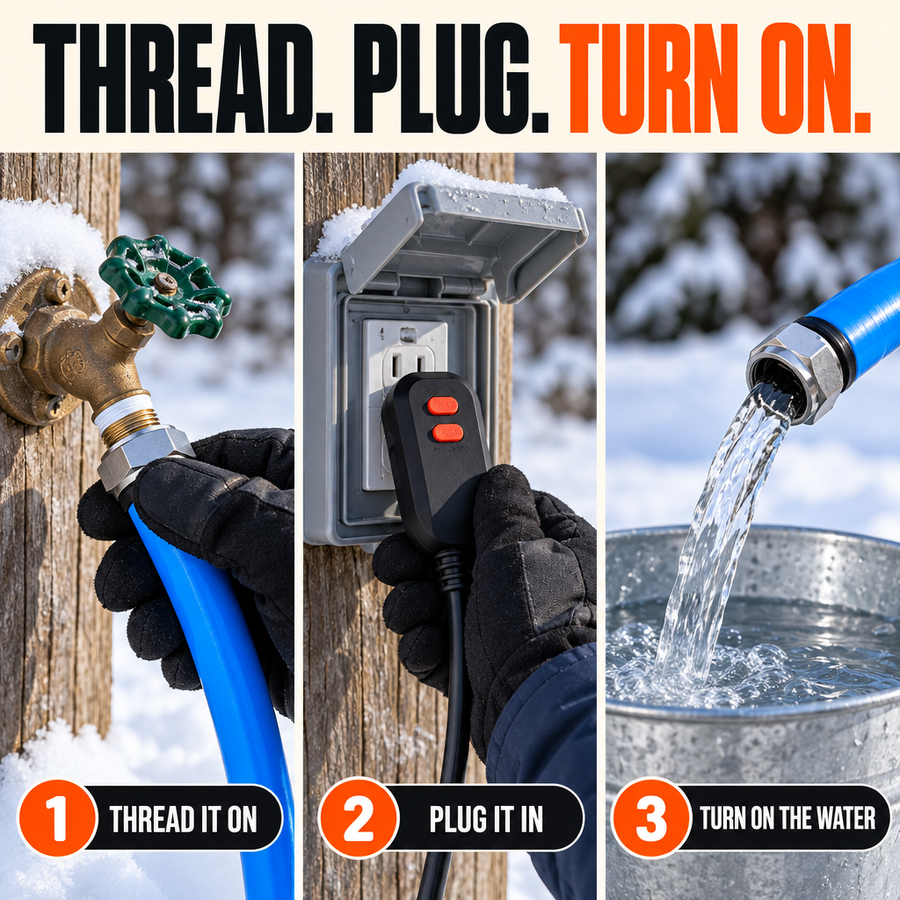 Thread It On. Plug It In. Turn On The Water.
