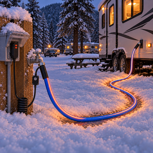 The snowed-in campsite